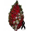 Вінок зі штучних гвоздики та кали 180 см