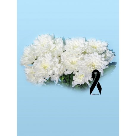 Вінок ритуальний з хризантеми